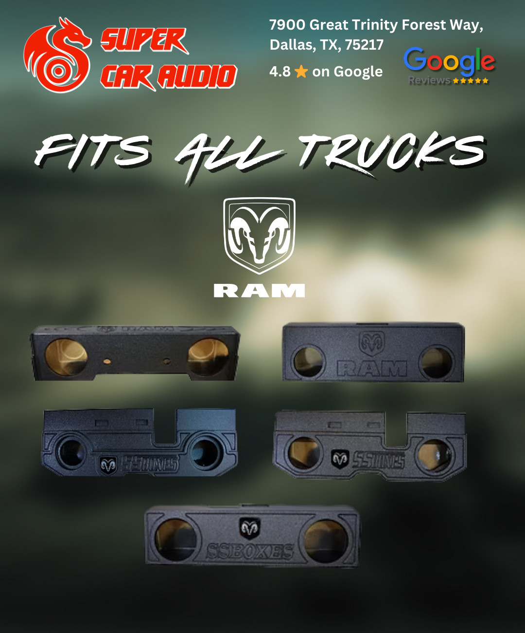 Truck Bass Package – Quad 8” Nemesis Audio System (Fits Most Trucks) 5000W image 2