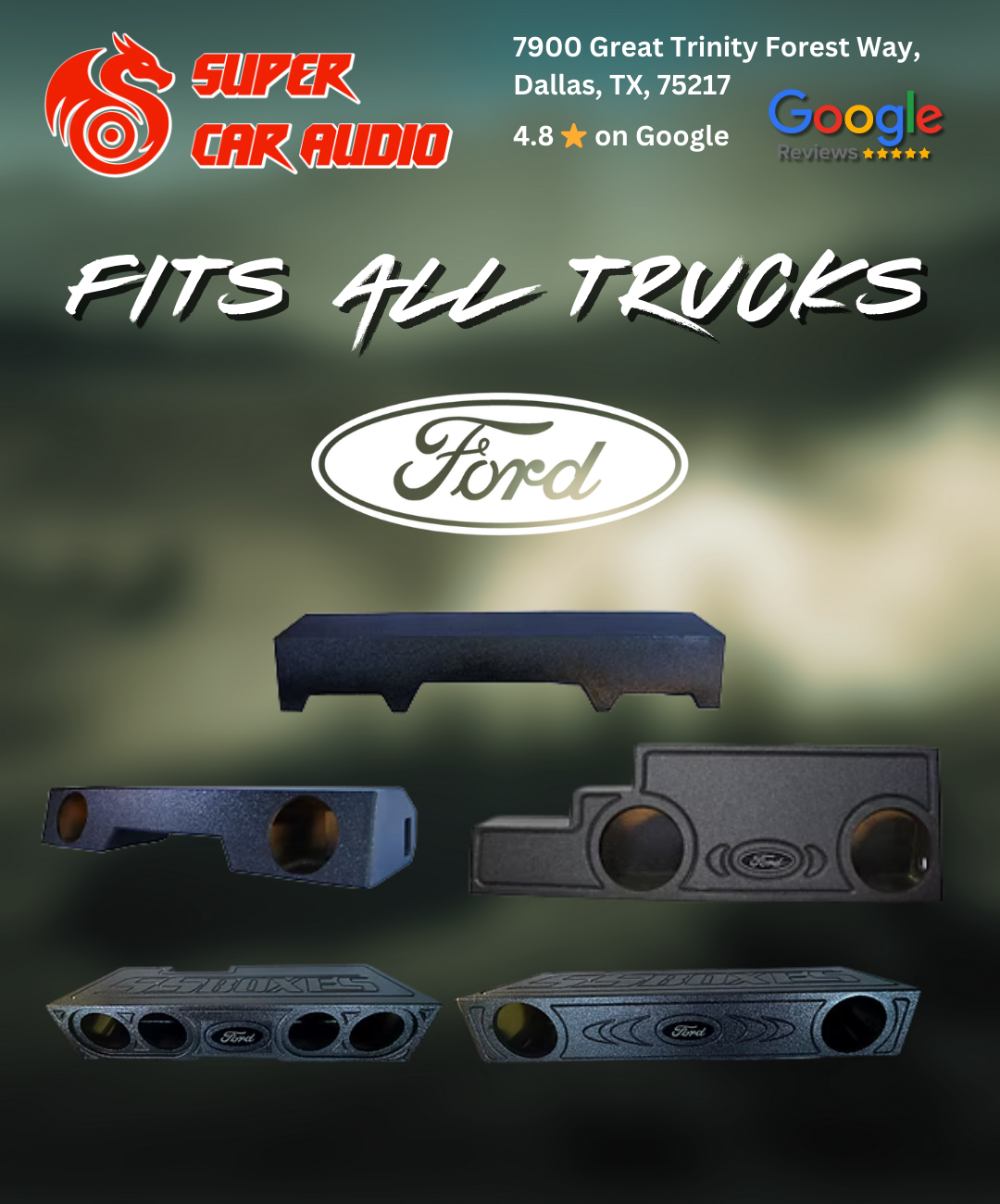 Truck Bass Package – Quad 8” Nemesis Audio System (Fits Most Trucks) 5000W image 3