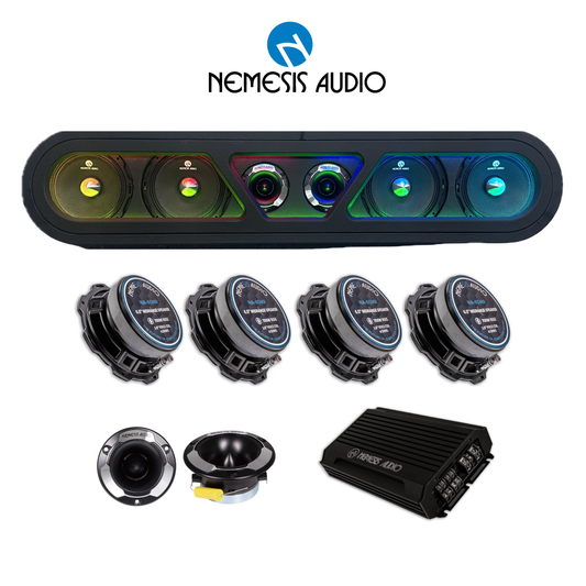 Headliner Roof Rack Vinyl Wrapped – Full Nemesis System (4x NA-65MR Speakers, 2x NEO-TW33 Tweeters + NANO1800X4D Amp) image 0