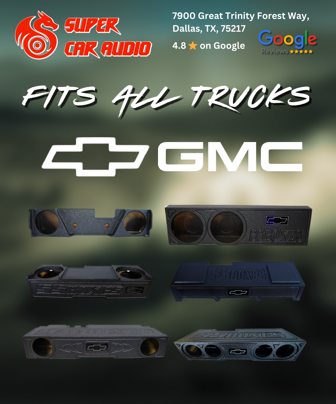 Truck Bass Package – Quad 8” Nemesis Audio System (Fits Most Trucks) 5000W image 1